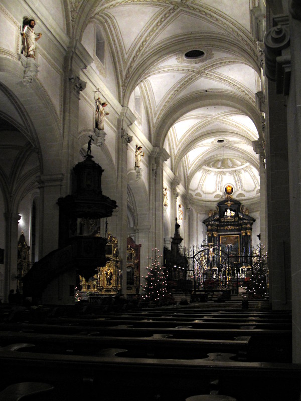 [Interno della chiesa di S. Leodegario (Hofkirche St. Leodegar) a Lucerna]