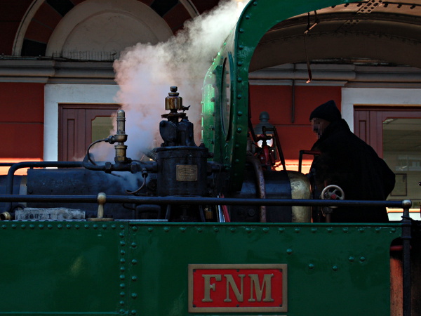 [Particolare della locomotiva a vapore FMN 200-05.]